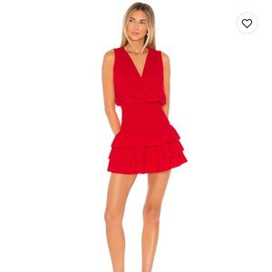 Amanda uprichard Chantal Dress in Lipstick